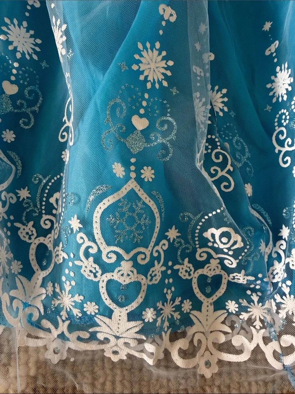 Blue Snow Princess Kids Costume Two-Piece Dress